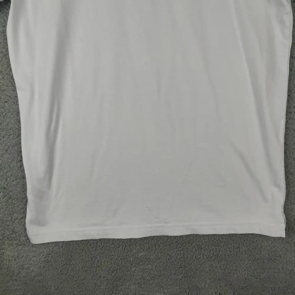 Travis Mathew Polo Shirt Mens Large White Lightweight Stretch Golf barefoot Open